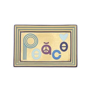 Jonathan Adler Blue and Gold Decorative Tray